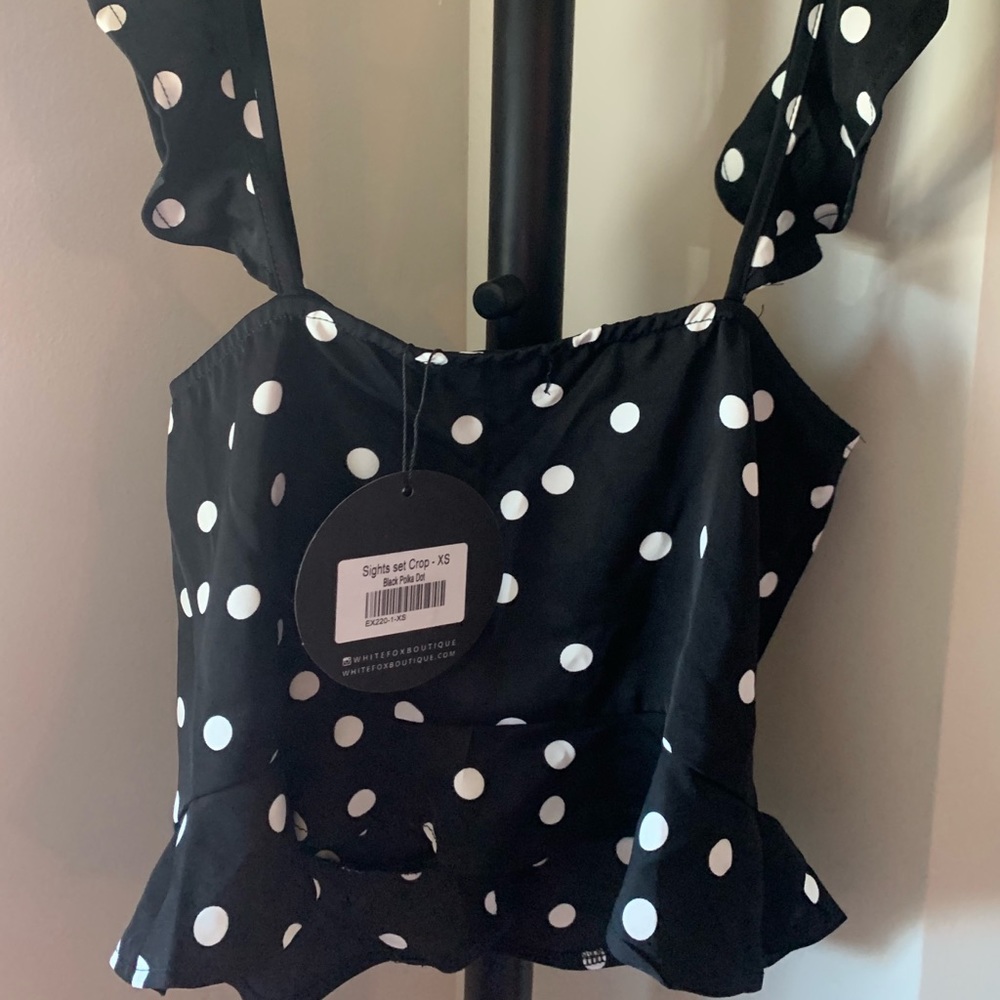 White Fox Boutique Polka Dot tank